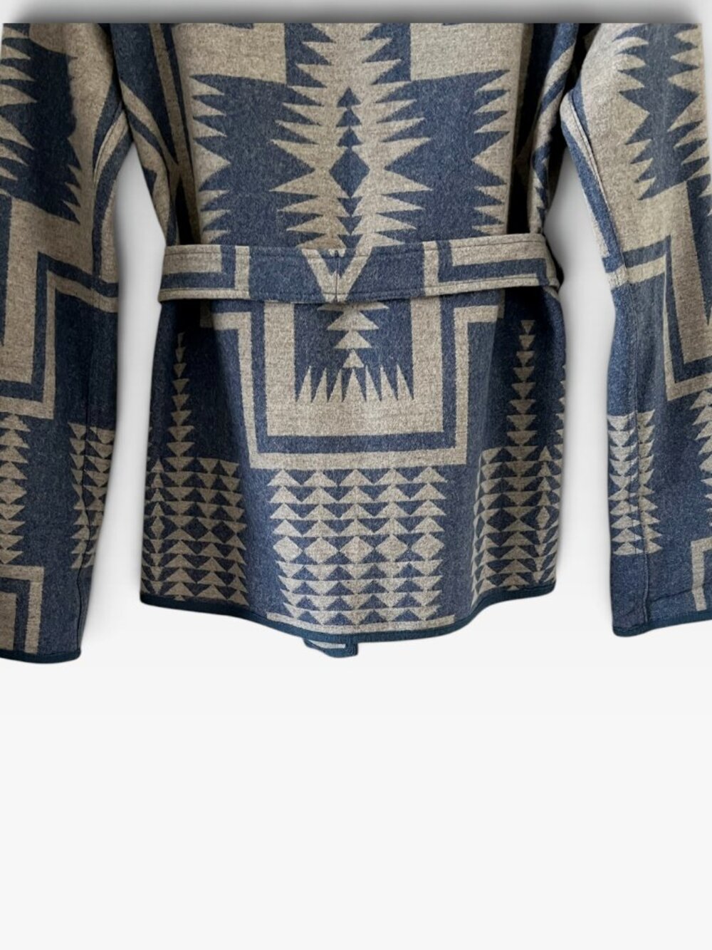 Pendleton Virgin Wool Aztec Jacket/Coat In Blue & Gray Size S - Picture 12 of 14